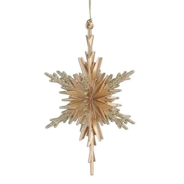 Gisela Graham Matt & Glitter Gold 3-D Spiky Star