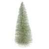 A small mint green bristle tree Christmas ornament