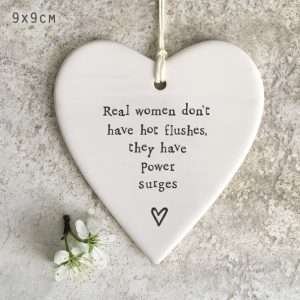 Real Women Porcelain Hanging Heart