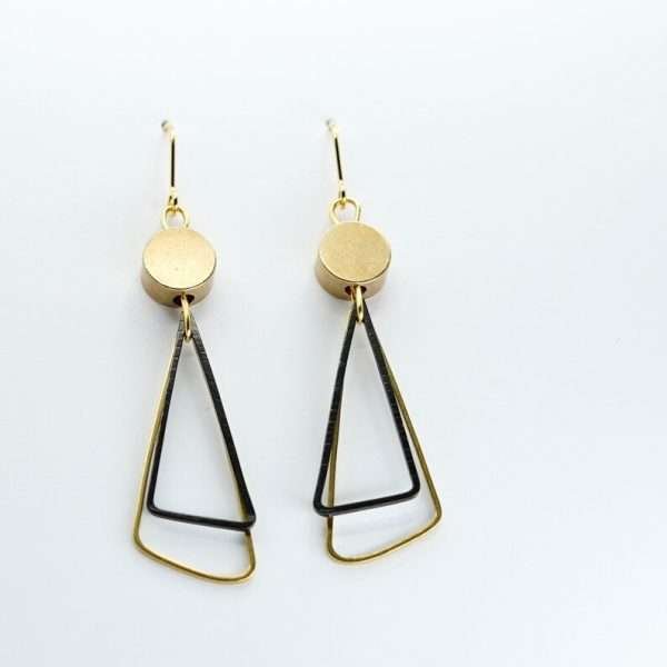 Double Triangle Drop Earrings