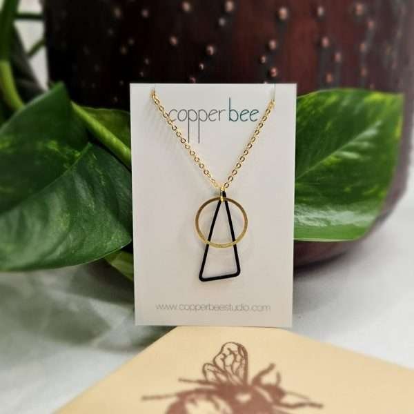 Triangle and Circle Necklace