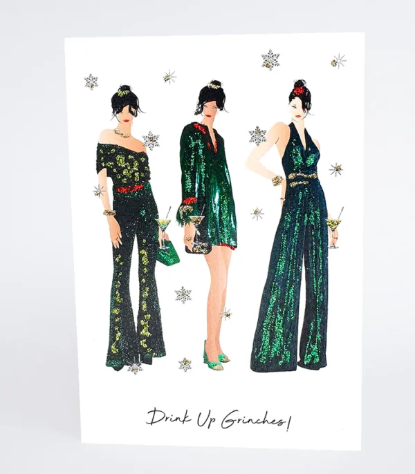 Drink Up Grinches Christmas Card