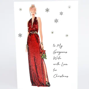Gorgeous Wife Christmas Card