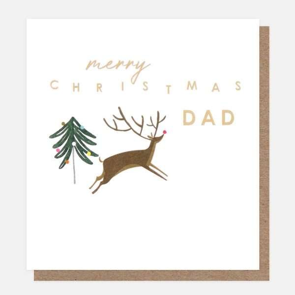 Merry Christmas Dad Reindeer Card