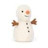 jellycat wee snowman cuddly toy with orange carrot nose and little arms