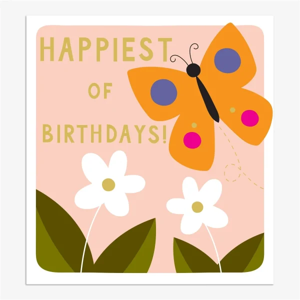 Happiest of Birthdays Butterfly Card