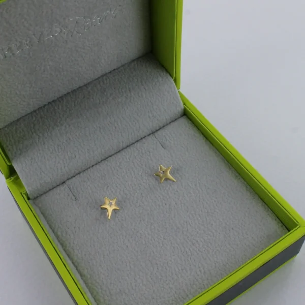 Seren Gold Star Stud Earrings