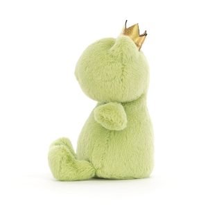 A little green soft toy frog from Jellycat. Only 12cm with a soft golden crown