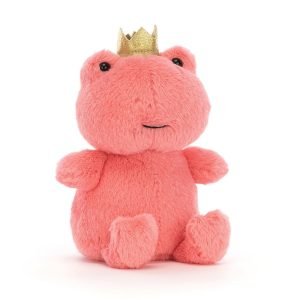 A little pink soft toy frog from Jellycat. Only 12cm with a soft golden crown
