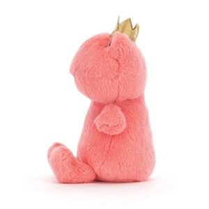 A little pink soft toy frog from Jellycat. Only 12cm with a soft golden crown