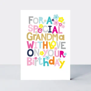 Brightly Coloured Grandma Birthday Card