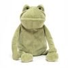Soft mossy green velour frog soft toy from Jellycat