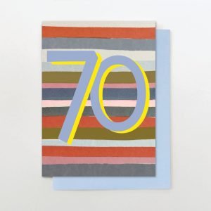 Neon 70th Birthday Card