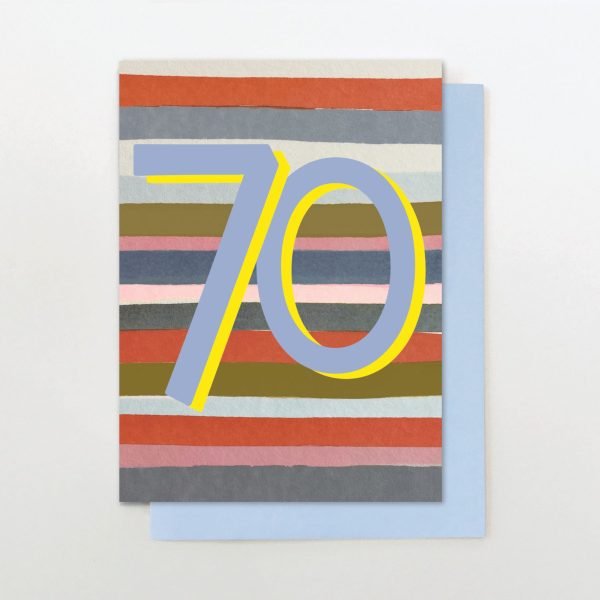 Neon 70th Birthday Card