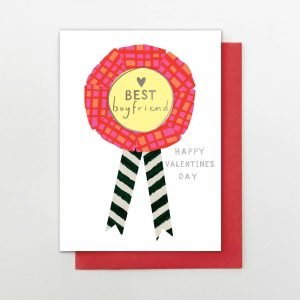 Best Boyfriend Rosette Card