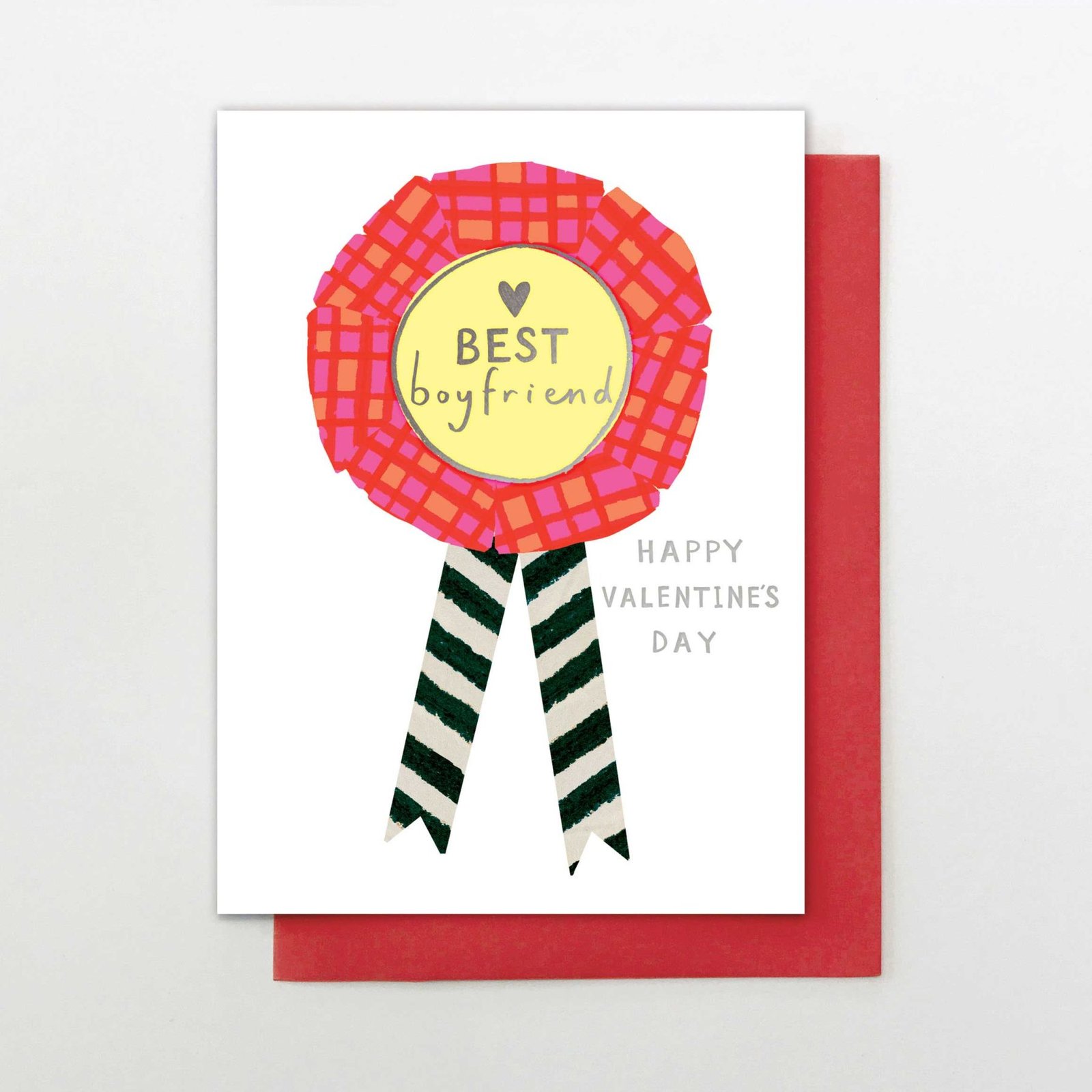 Best Boyfriend Rosette Card