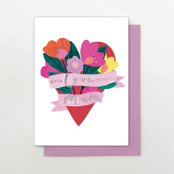Mum Hearts & Flowers Card