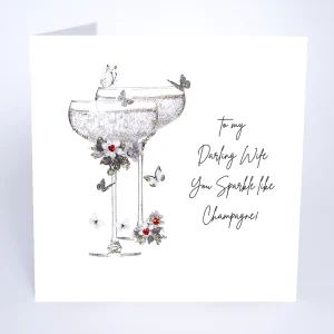 Darling Wife Sparkle Like Champagne Valentine's Day Card