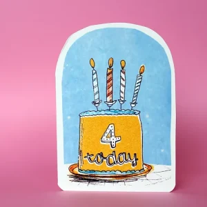 Candle 4th Birthday Card