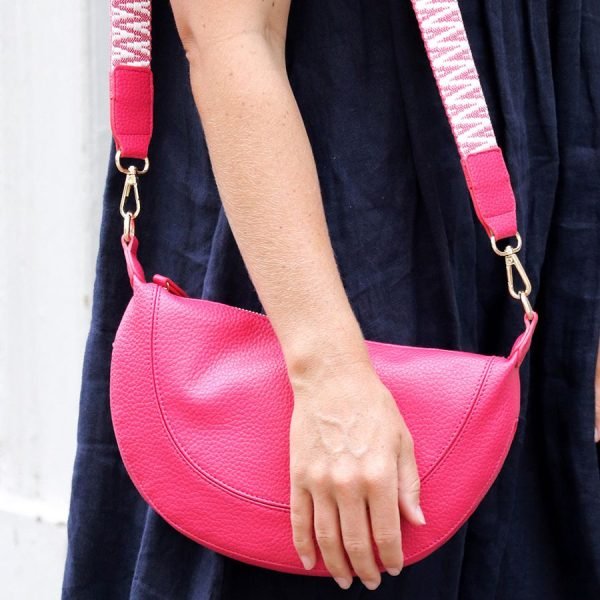 Vegan Leather Half Moon Bag