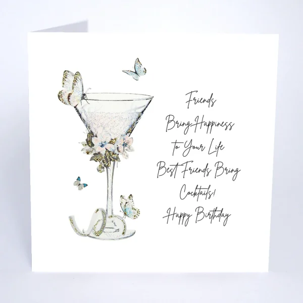 Best Friends Bring Cocktails Birthday Card