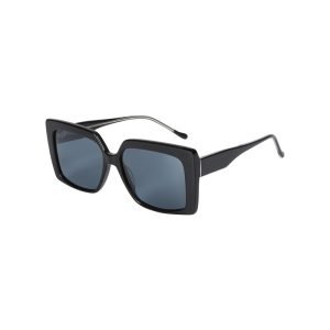 Square lens sunglasses with smokey grey frame