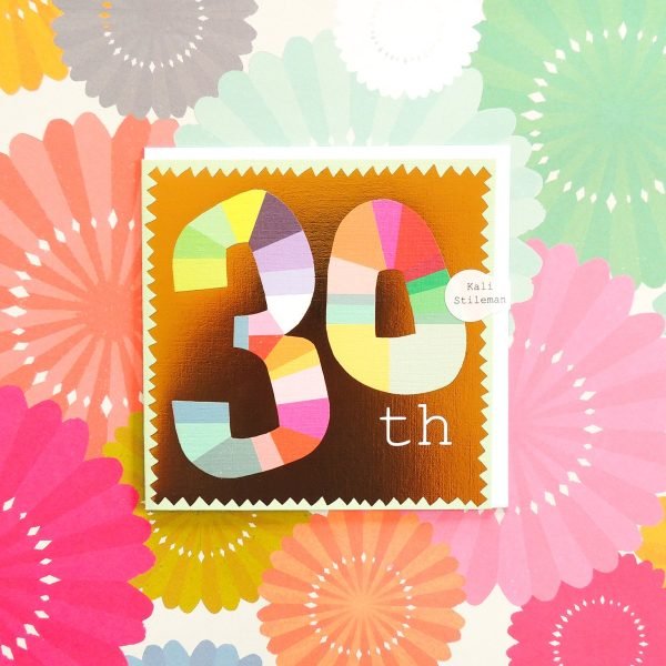 Golden Number 30 Card