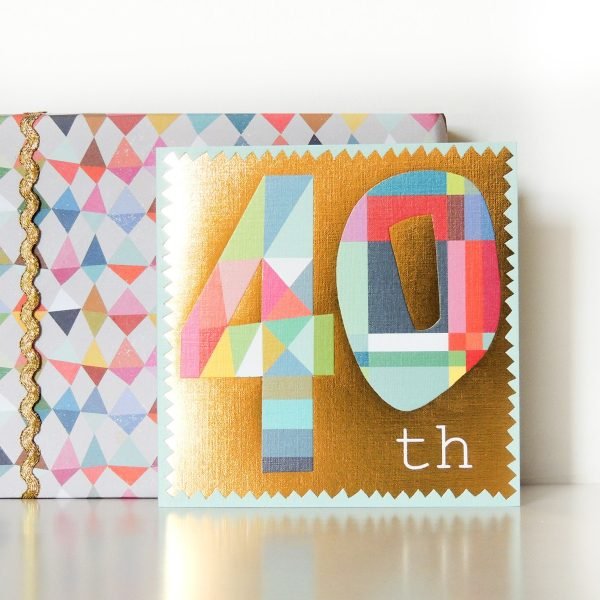 Golden Number 40 Card