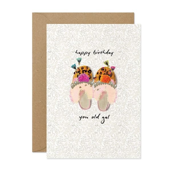 Happy Birthday Slippers Card