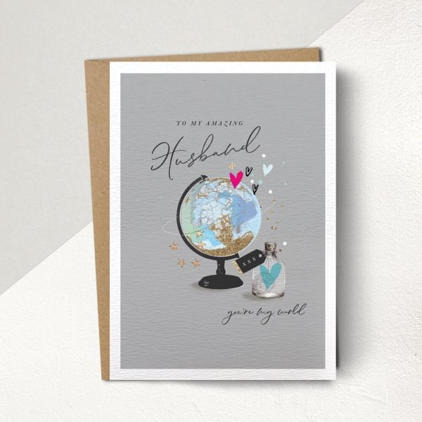 Amazing Husband You're My World Card