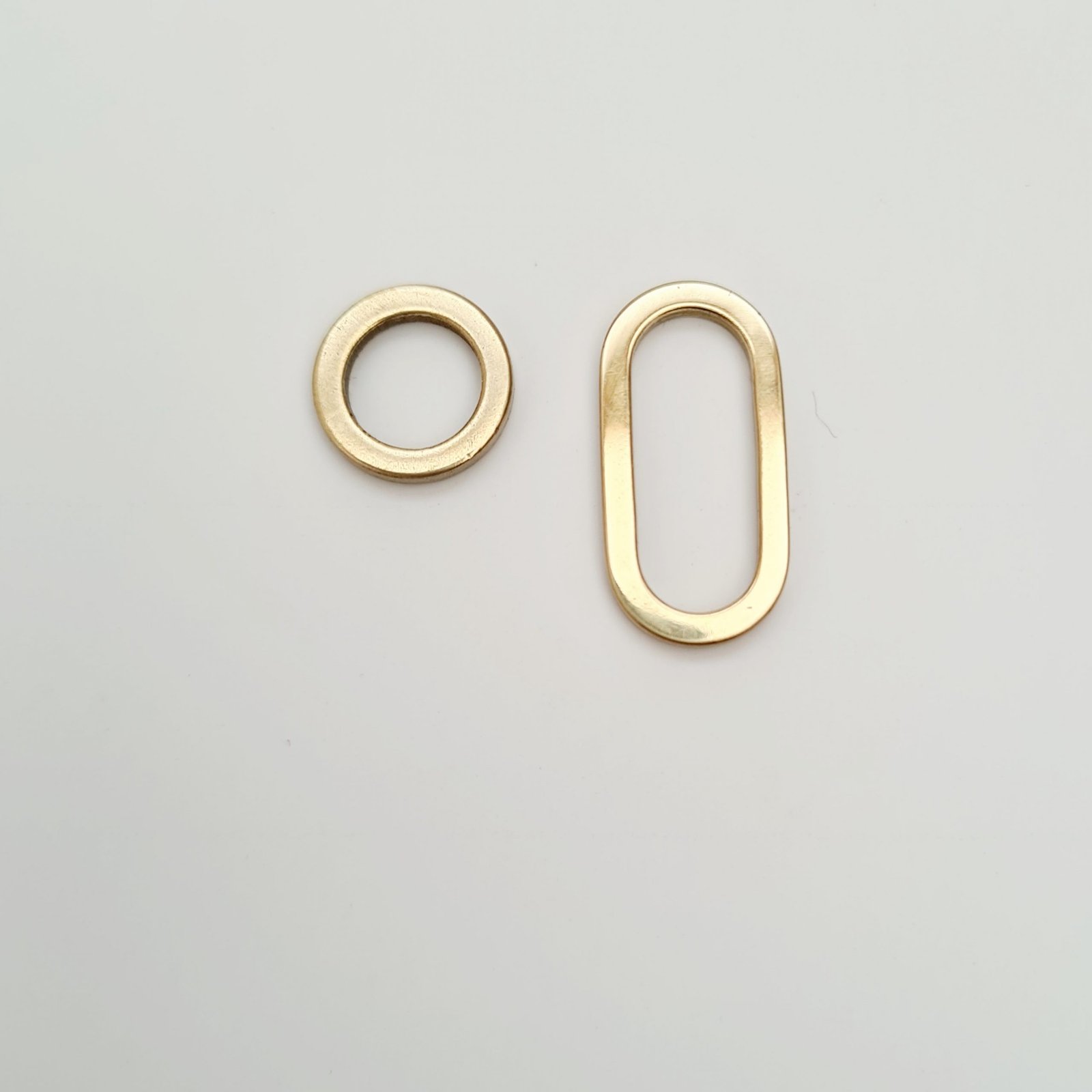 Brass Oval and Circle Studs