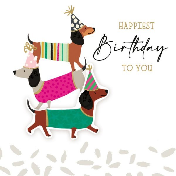 Sausage Dog Birthday Card