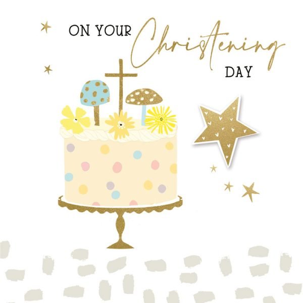 Christening Day Cake Card