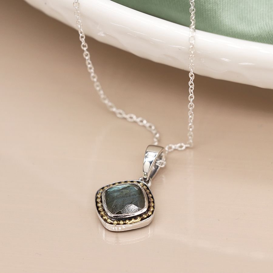 Sterling Silver Labradorite Necklace - Image 4