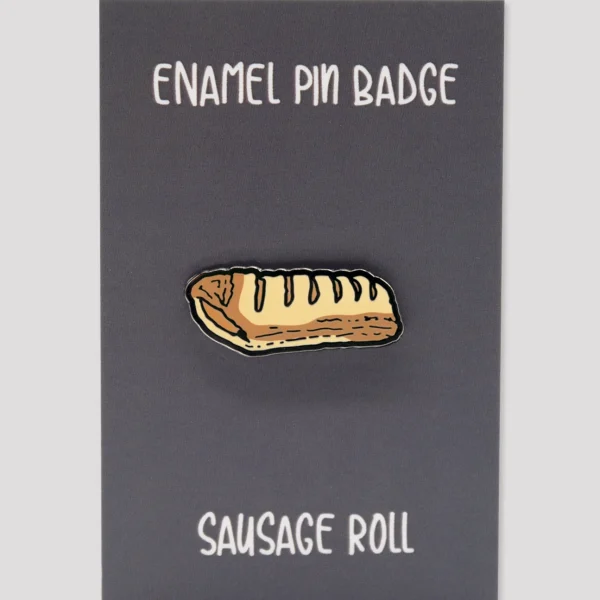 Sausage Roll Pin Badge