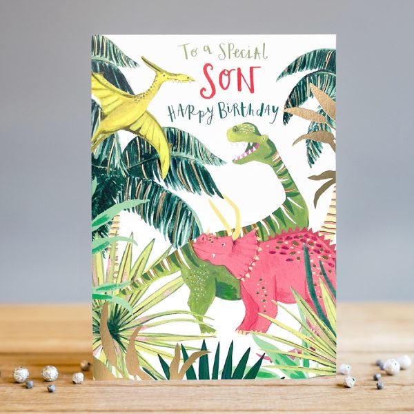 Son Dino Birthday Card