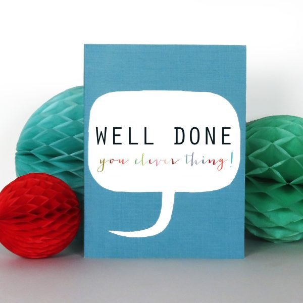 Colourful Well Done card