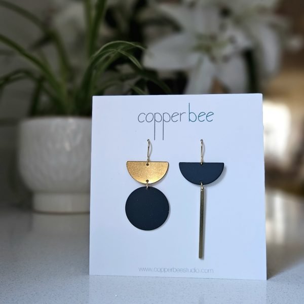 Geometric Mismatched Earrings