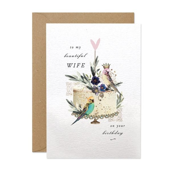 Wife Birthday Cake Card