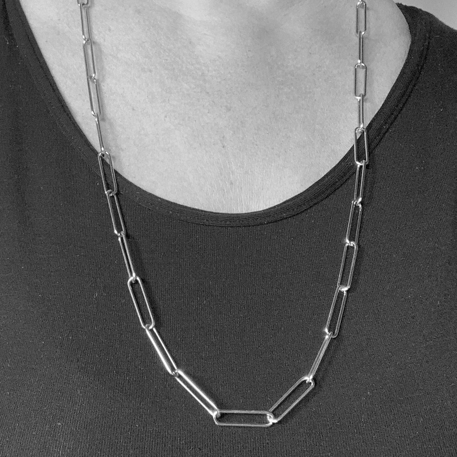 Industrial Steel Paperclip Necklace - Image 3