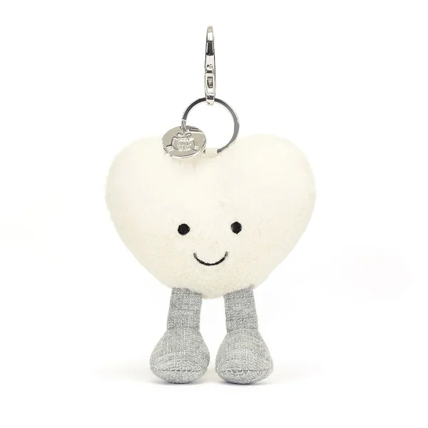 Jellycat Cream Heart Bag Charm