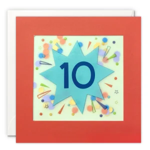 Age 10 Paper Shakies Card