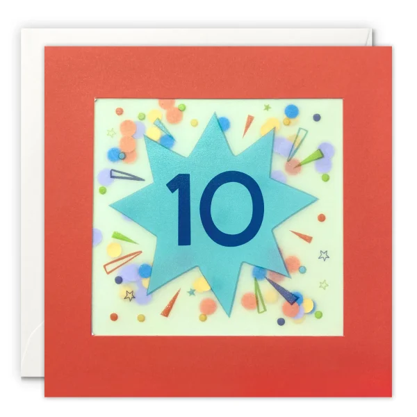 Age 10 Paper Shakies Card