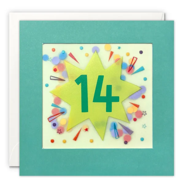 Age 14 Paper Shakies Card