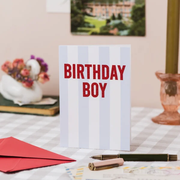Birthday Boy Stripe Card