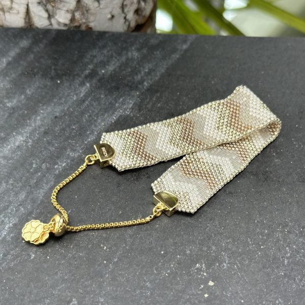 Cream Chevron Bracelet - Image 2