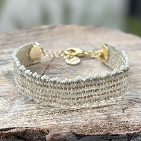 Lace Edged Stripey Bracelet
