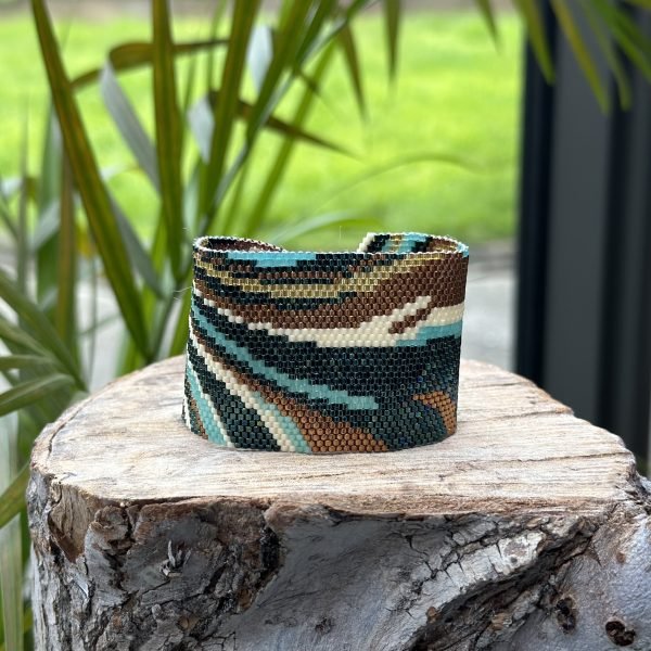 Large Liquid Abstract Cuff Bracelet