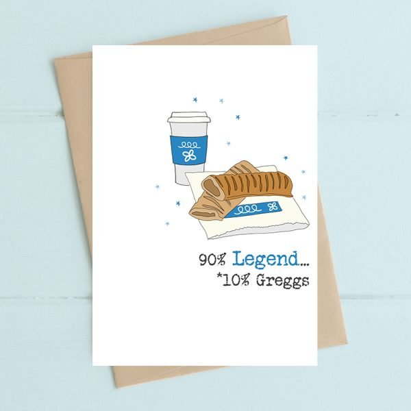 90% Legend 10% Greggs Card