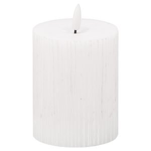Alternative view of Natural Glow Ribbed LED Candle